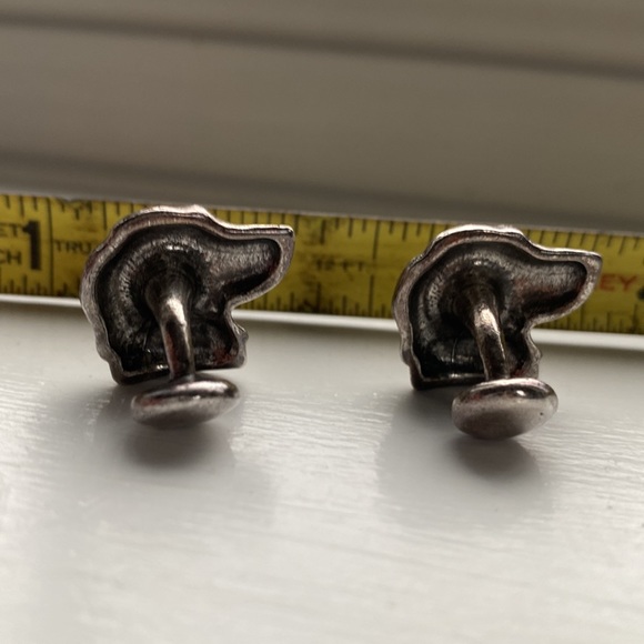 Pair of Silver-tone Pewter-like Spaniel Cufflinks - Picture 5 of 8